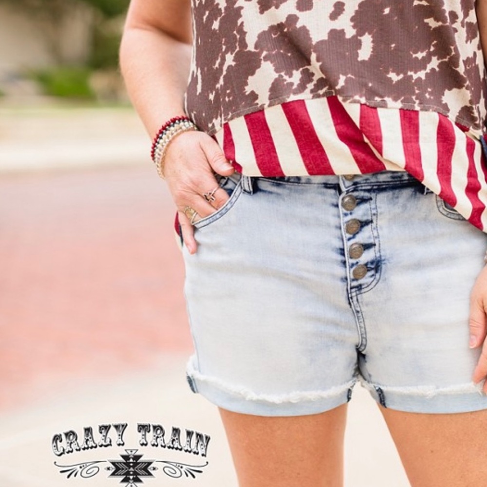 Crazy Train The Britches 2021 Denim Shorts - Picture 1 of 6
